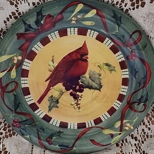 Lenox Winter Greetings Everyday Cardinal Wall/Dinner Plate Holiday Christmas